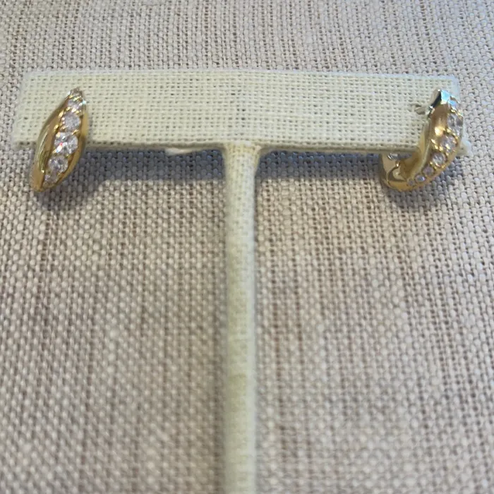 Melissa Kaye Earrings Remi Huggie Hoop 18k yellow gold with diamonds 054 tcw