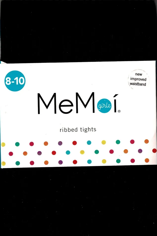 Memoi Girls Ribbed Opaque Tights Heather Gray MK209 Memoi Earrings