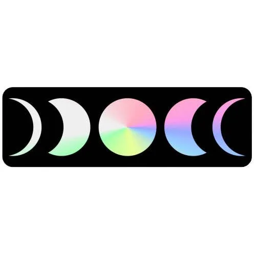 Necklaces Most Amazing Holographic Moon Phases Sticker