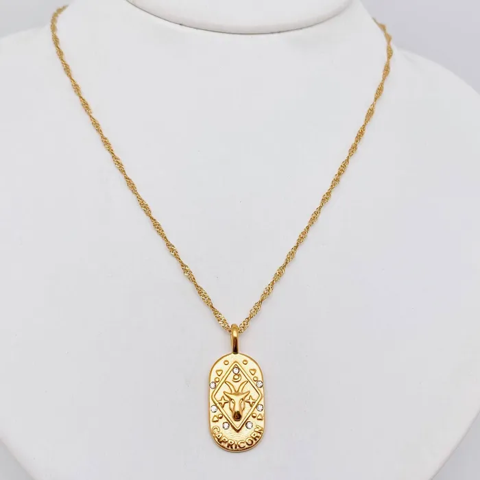 Necklaces Zodiac Design Gold Plated Necklace Mio Queena