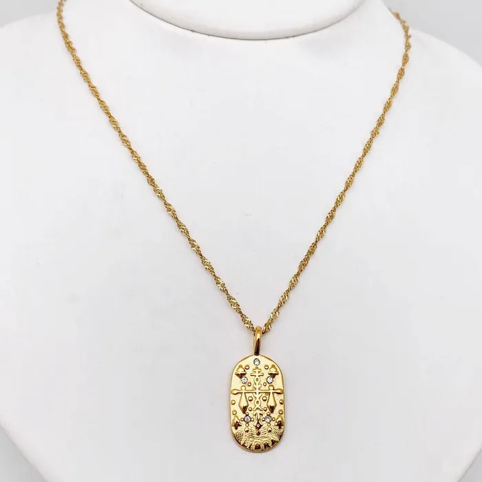 Necklaces Zodiac Design Gold Plated Necklace Mio Queena