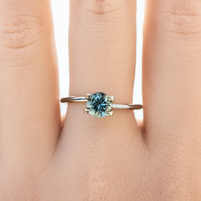 Rings Envero Jewelry 114ct Round Cut Blue Green Montana Sapphire SR182 Rings Envero Jewelry 114ct Round Cut Blue Green Montana Sapphire SR182
