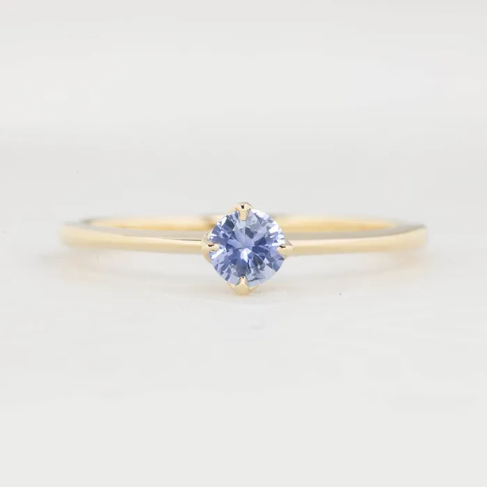 Rings Envero Jewelry Alice Ring 030ct Blue Ceylon Sapphire 14k Yellow Gold