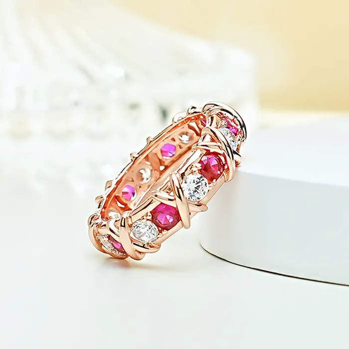 shineofdiamond Rings XShape Two Tone Sterling Silver Wedding Band shineofdiamond Rings XShape Two Tone Sterling Silver Wedding Band