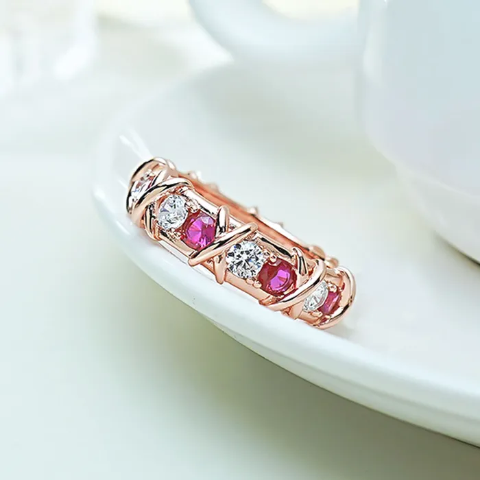shineofdiamond Rings XShape Two Tone Sterling Silver Wedding Band shineofdiamond Rings XShape Two Tone Sterling Silver Wedding Band