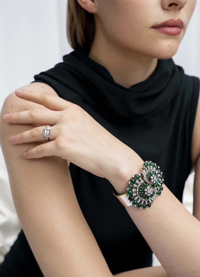 Bell Bird In House Rings Bell Bird Emerald Cut and Baguette Diamond Ring