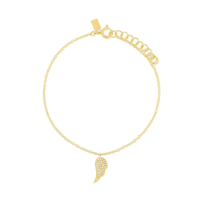 Diamond Angel Wing Bracelet EF COLLECTION Bracelets