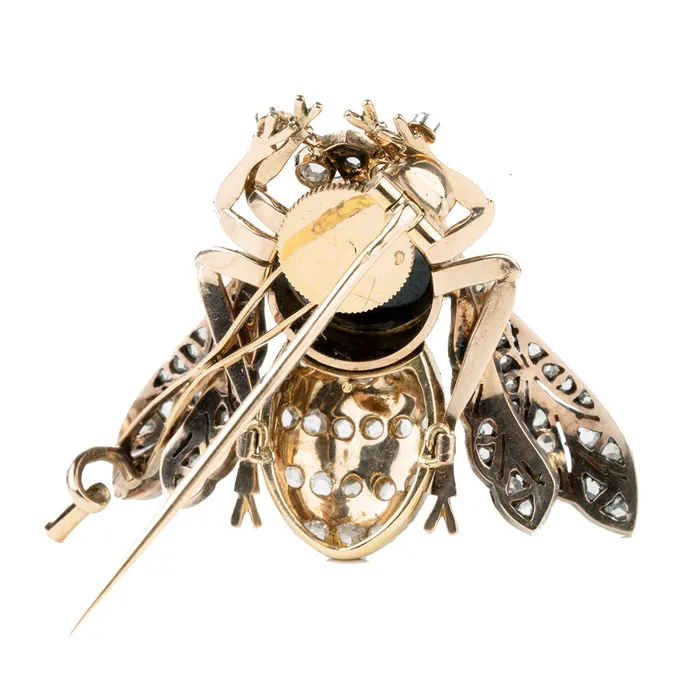 Earrings Belle poque Bumblebee Brooch Bell Bird Antiques