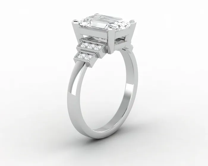 Joelle 240 Ct Emerald Cut Engagement Ring Sapheena Jewelry Rings