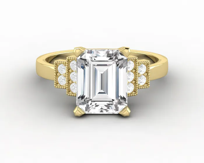 Joelle 240 Ct Emerald Cut Engagement Ring Sapheena Jewelry Rings