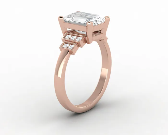 Joelle 240 Ct Emerald Cut Engagement Ring Sapheena Jewelry Rings
