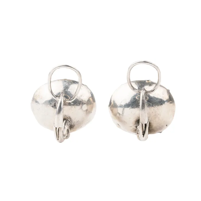 Rare Queen Anne Opaline Paste Earrings Bell Bird Antiques Earrings