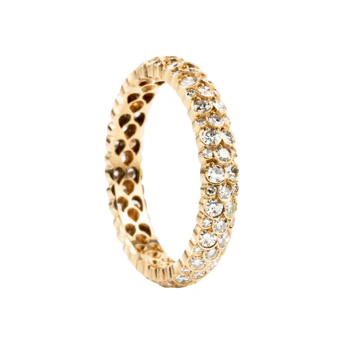 Rings Bell Bird Serpent Scale Diamond Band Bell Bird In House