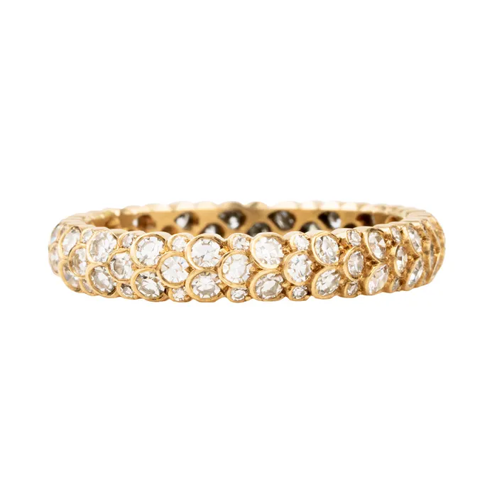 Rings Bell Bird Serpent Scale Diamond Band Bell Bird In House