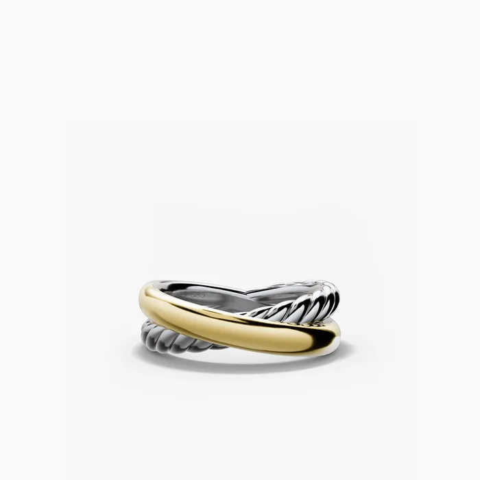 Rings David Yurman 75MM BOLD CROSSOVER 2ROW RING SIL14K