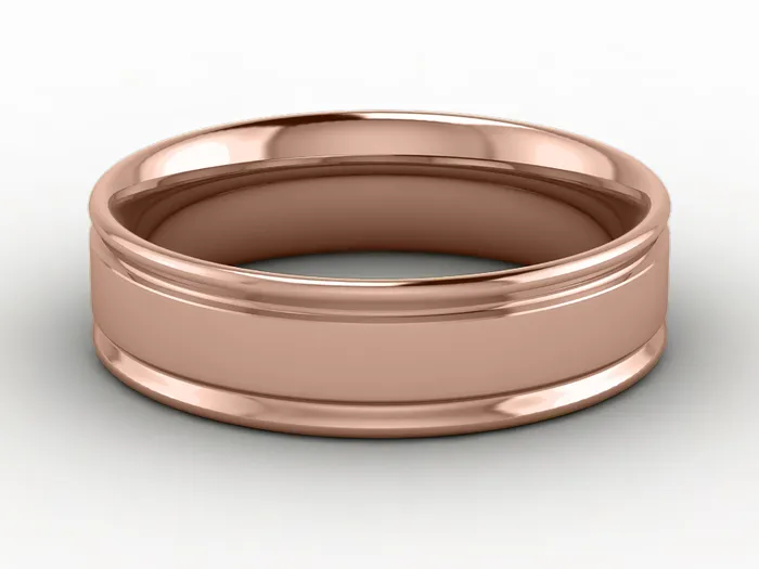 Rings Sapheena Jewelry Furka 6mm Mens Plain Wedding Band