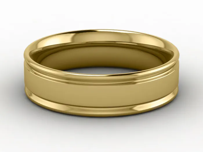Rings Sapheena Jewelry Furka 6mm Mens Plain Wedding Band