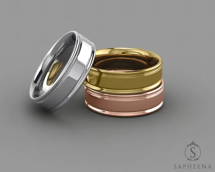 Rings Sapheena Jewelry Furka 6mm Mens Plain Wedding Band