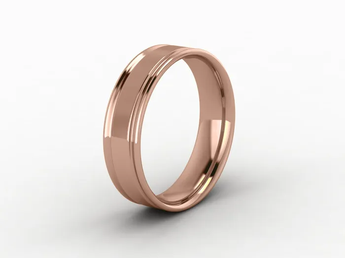 Rings Sapheena Jewelry Furka 6mm Mens Plain Wedding Band