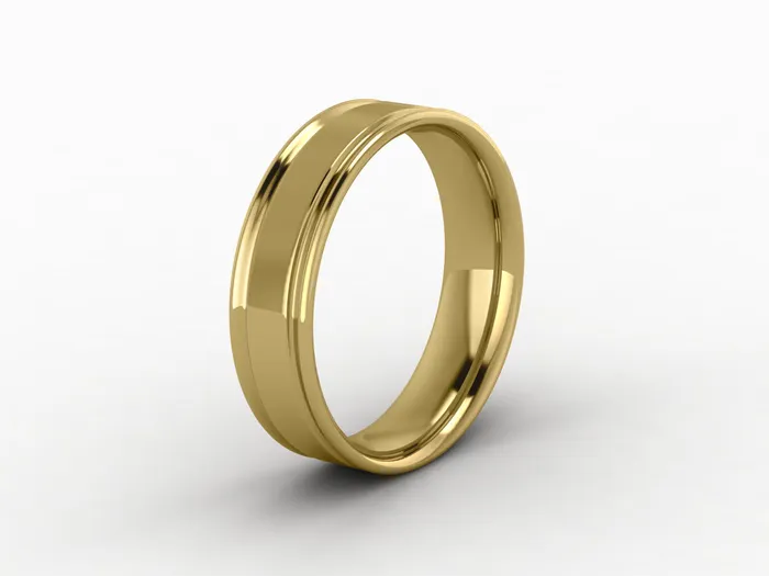 Rings Sapheena Jewelry Furka 6mm Mens Plain Wedding Band