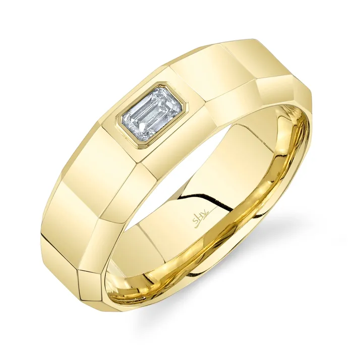 Rings SHY CREATION Wide Emerald Cut Diamond Band