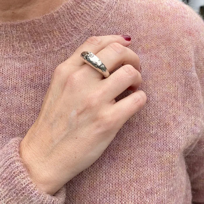 Rosa Maria Brandy 3 Silver ring wBrown Diamonds Rosa Maria Rings