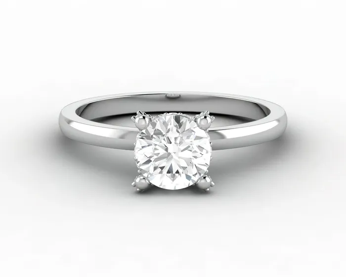 Sapheena Jewelry Luce 075 Ct Solitaire Round Cut Engagement Ring Rings