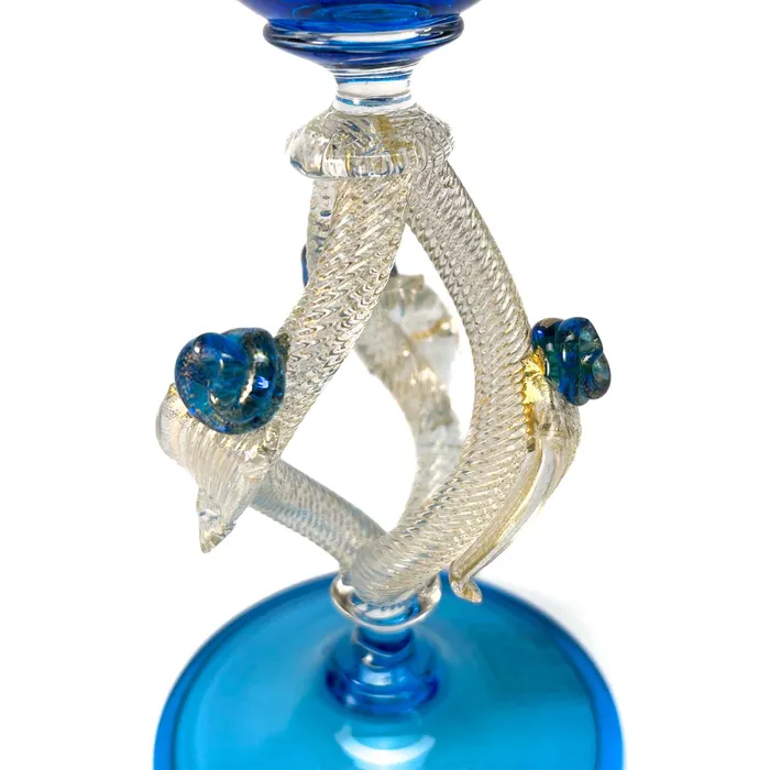 Seguso Gianni Earrings Aquamarine Murano Glass Goblet Seguso Seguso Gianni Earrings Aquamarine Murano Glass Goblet Seguso