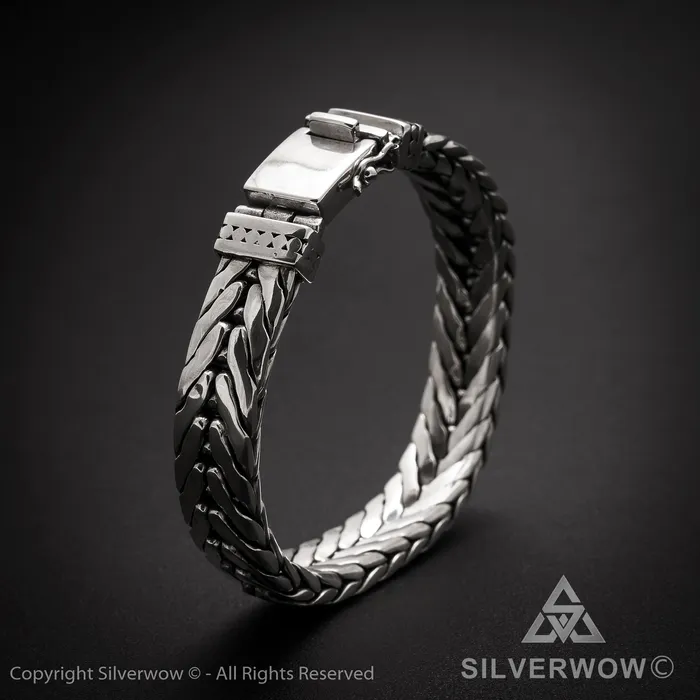 silverwow Bracelets 11mm Chevron Bracelet