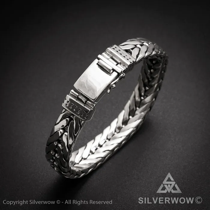 silverwow Bracelets 11mm Chevron Bracelet
