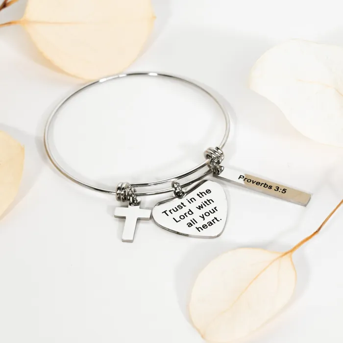 Trust In The Lord Wire Charm Bracelet Forever Truth Bracelets