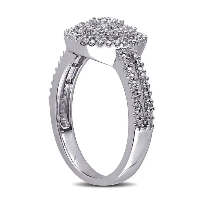 020 CT TW Composite Natural Diamond Frame Promise Ring in Sterling Silver Goldia Rings 020 CT TW Composite Natural Diamond Frame Promise Ring in Sterling Silver Goldia Rings