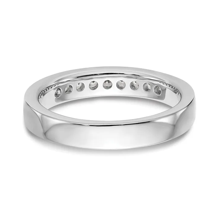 025ct CZ Solid Real 14K White Gold 9Stone Channel Wedding Band Ring Goldia Rings