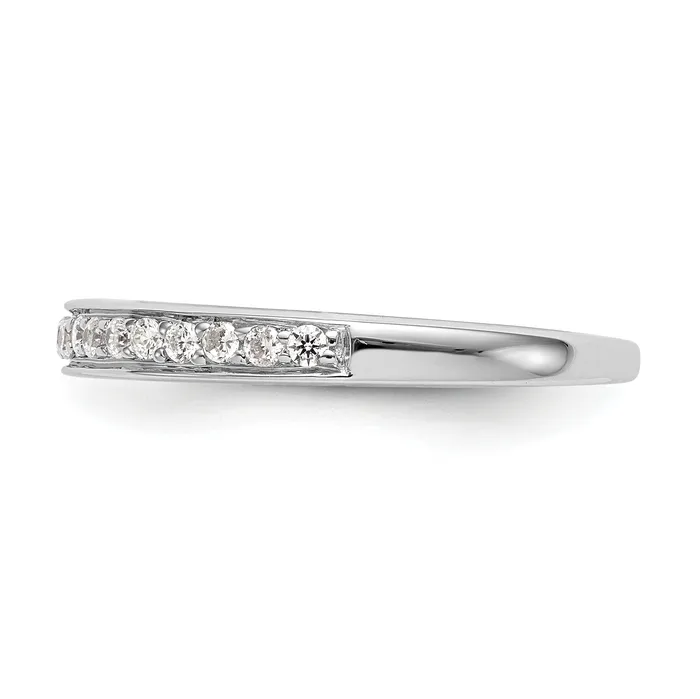 030ct CZ Solid Real 14K White Gold Wedding Wedding Band Ring Goldia Rings