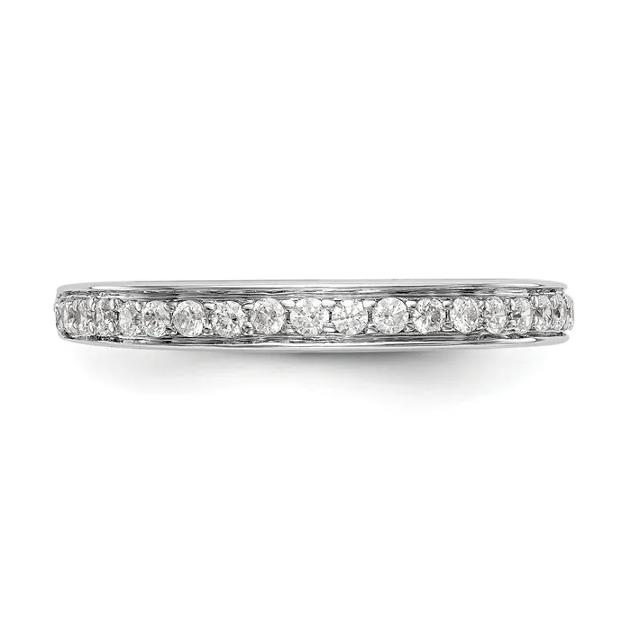 030ct CZ Solid Real 14K White Gold Wedding Wedding Band Ring Goldia Rings