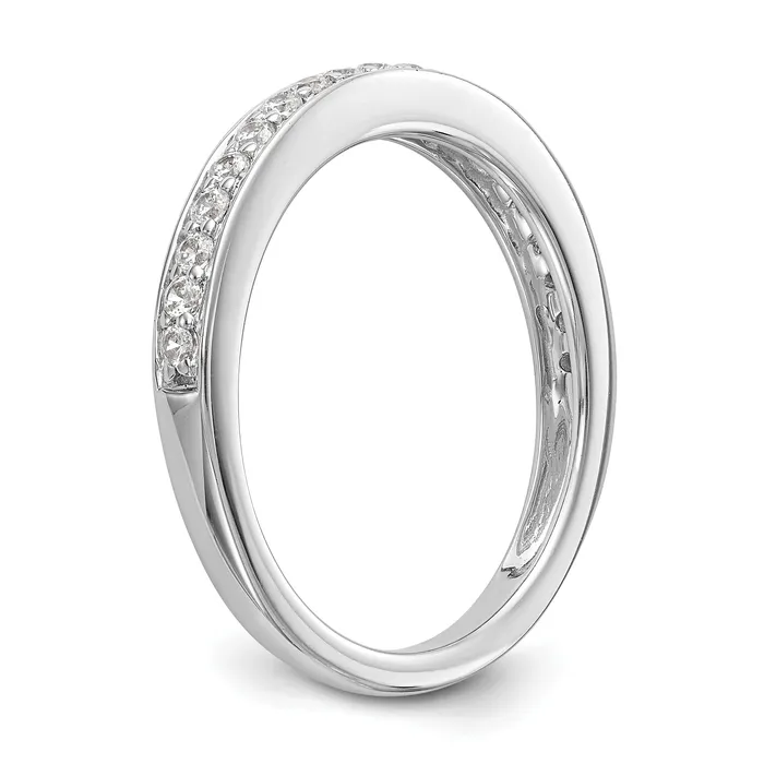 030ct CZ Solid Real 14K White Gold Wedding Wedding Band Ring Goldia Rings