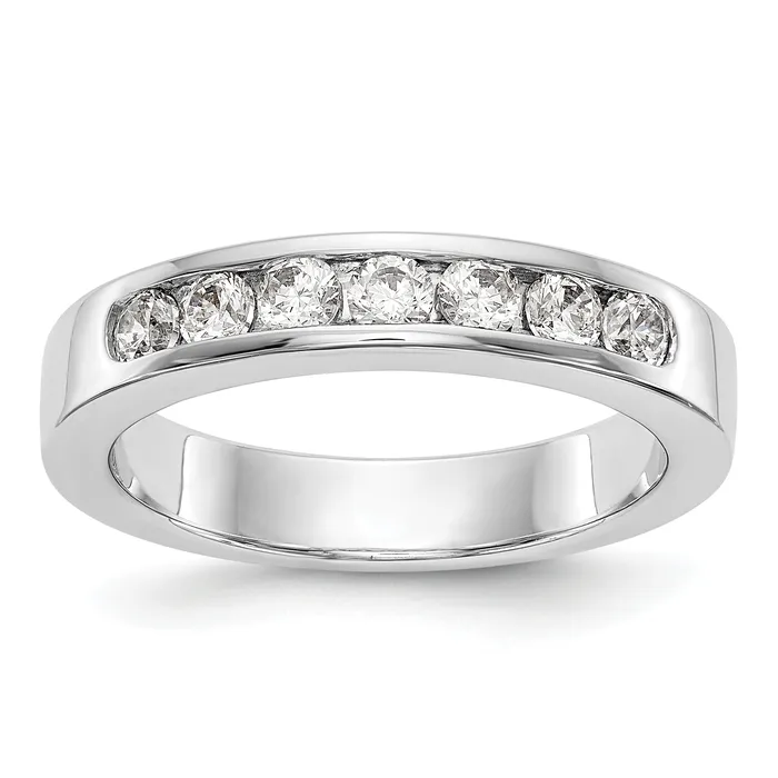 049ct CZ Solid Real 14K White Gold 726mm Stone Channel Wedding Band Ring Goldia Rings 049ct CZ Solid Real 14K White Gold 726mm Stone Channel Wedding Band Ring Goldia Rings