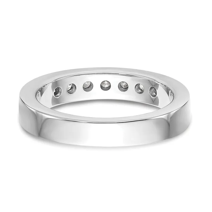 049ct CZ Solid Real 14K White Gold 726mm Stone Channel Wedding Band Ring Goldia Rings