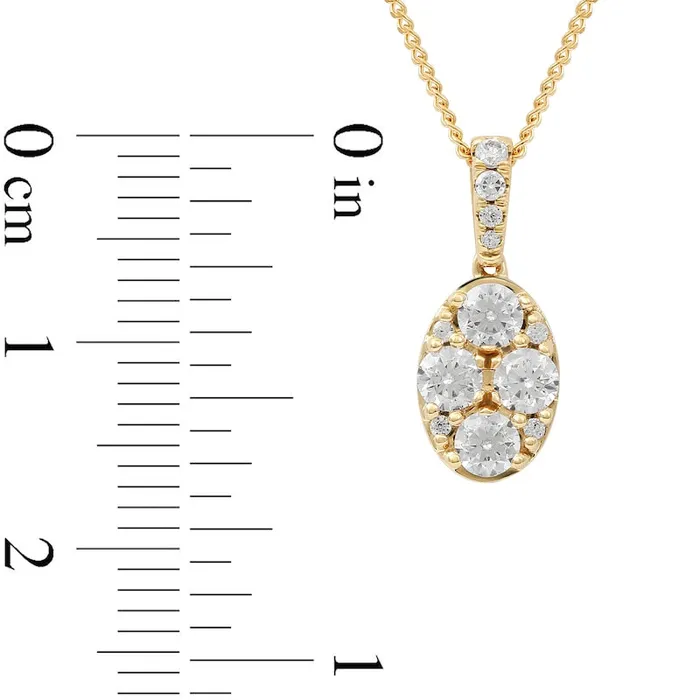 05 CT TW Composite Oval Natural Diamond Pendant in 14K Gold Goldia Necklaces 05 CT TW Composite Oval Natural Diamond Pendant in 14K Gold Goldia Necklaces