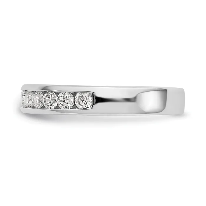 051ct CZ Solid Real 14K White Gold 11Stone Channel Wedding Band Ring Goldia Rings