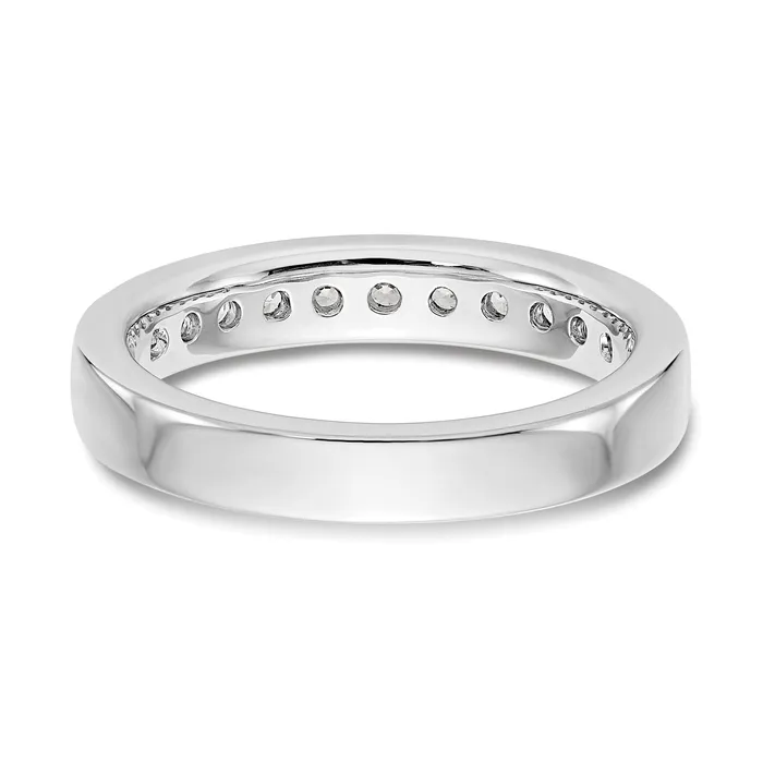 051ct CZ Solid Real 14K White Gold 11Stone Channel Wedding Band Ring Goldia Rings