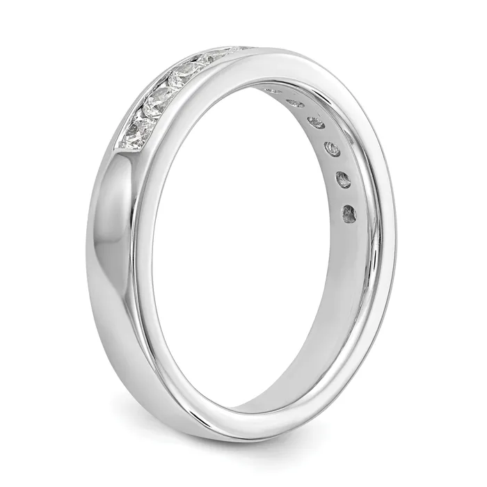051ct CZ Solid Real 14K White Gold 11Stone Channel Wedding Band Ring Goldia Rings