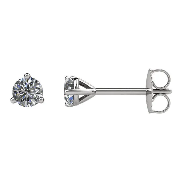 14 CTW Diamond Friction Post Stud Earrings in 14kt White Gold Goldia Earrings 14 CTW Diamond Friction Post Stud Earrings in 14kt White Gold Goldia Earrings