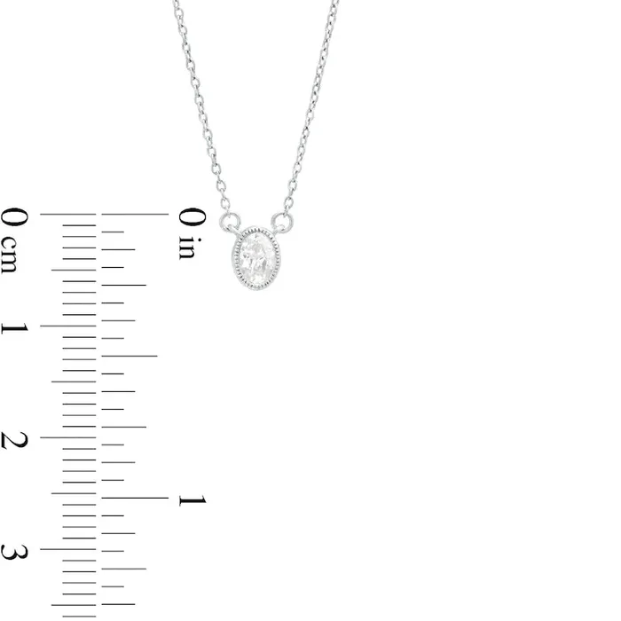15 CT Oval Natural Clarity Enhanced Solitaire Antique VintageStyle Necklace in 10K White Gold Goldia Necklaces 15 CT Oval Natural Clarity Enhanced Solitaire Antique VintageStyle Necklace in 10K White Gold Goldia Necklaces