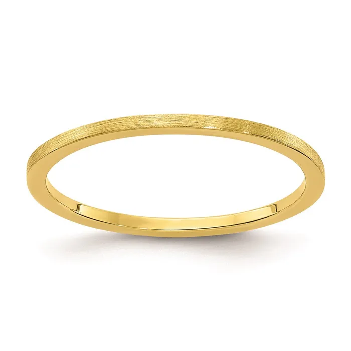 10K Gold 12mm Flat Satin Stackable Mens Ladies Wedding Band Ring Goldia Rings 10K Gold 12mm Flat Satin Stackable Mens Ladies Wedding Band Ring Goldia Rings