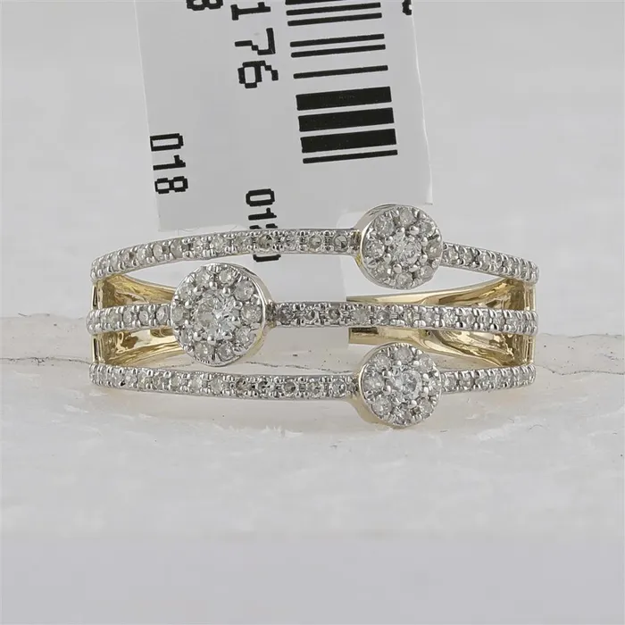 10k Yellow Gold Round Diamond Band Ring 13 Cttw gndatlanta Rings