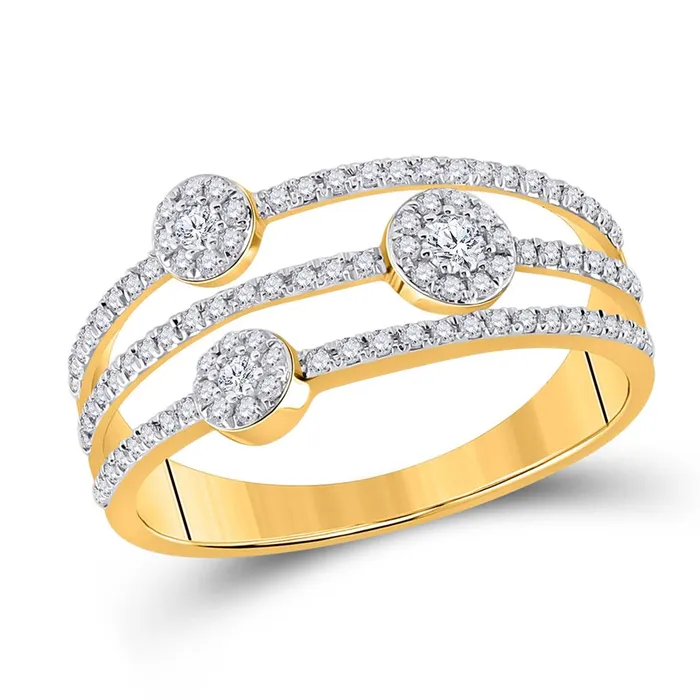 10k Yellow Gold Round Diamond Band Ring 13 Cttw gndatlanta Rings