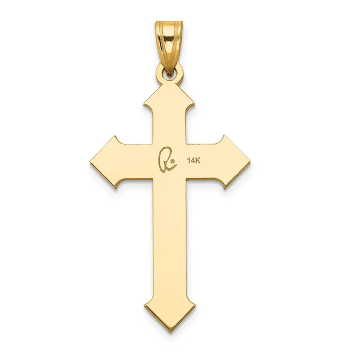 14k Twotone Gold Passion Cross Pendant Goldia Rings