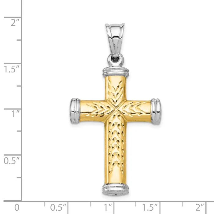 14k Twotone Gold Twotone Gold and Rhodium Reversible Cross Goldia Rings