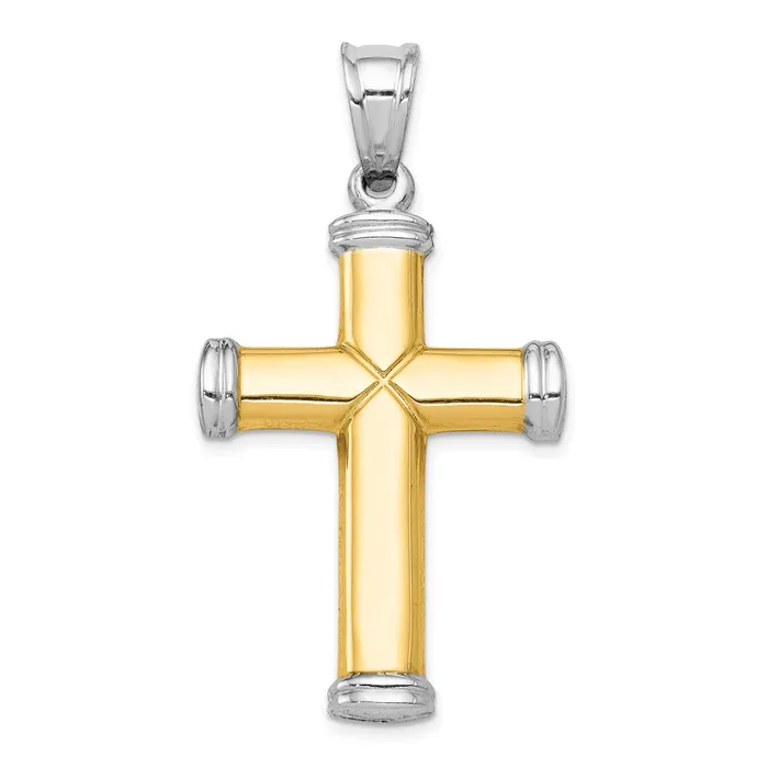 14k Twotone Gold Twotone Gold and Rhodium Reversible Cross Goldia Rings